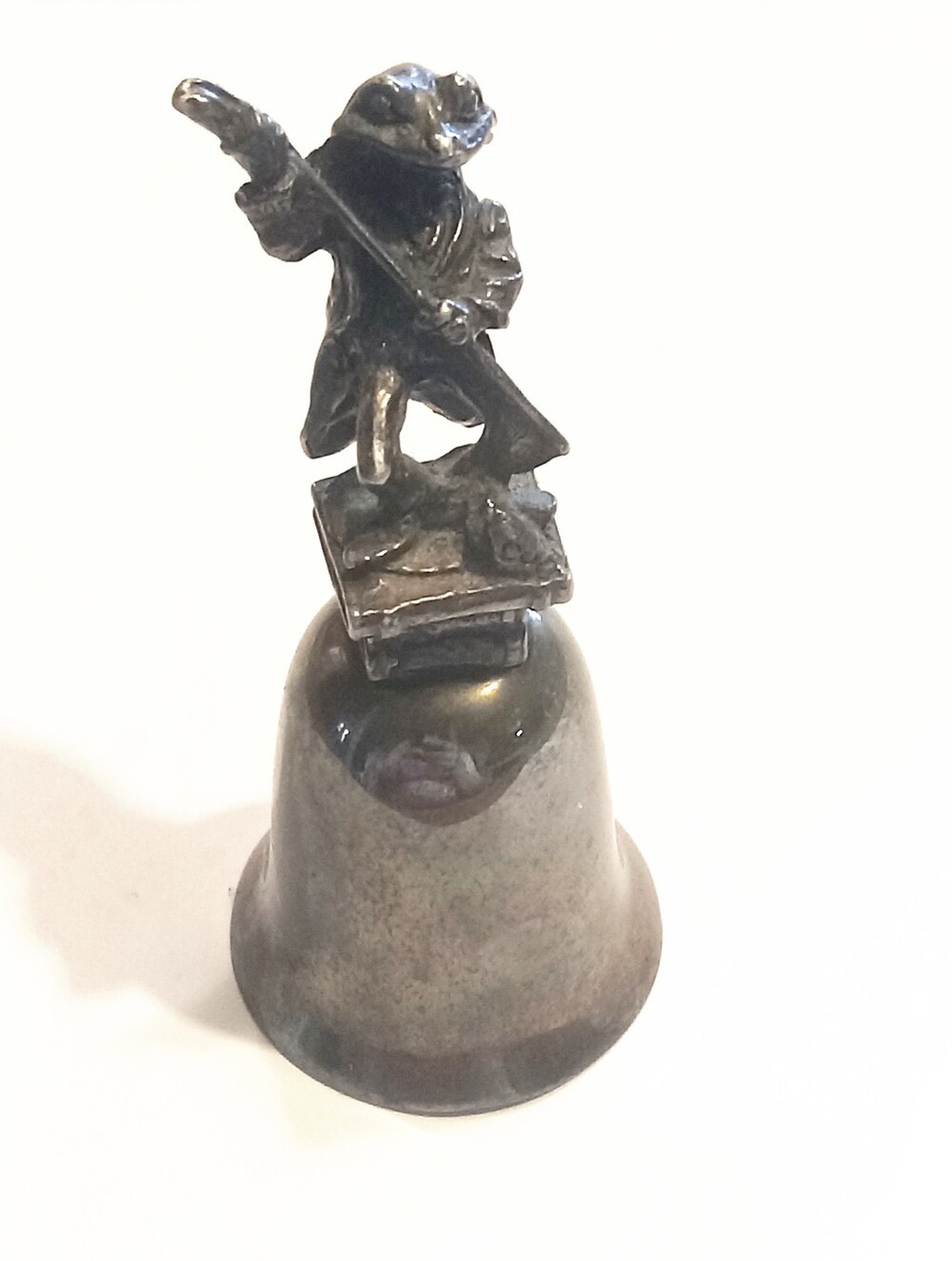 Beatrix Potter Jeremy Fisher Frog Fishing Silver Plated Bell